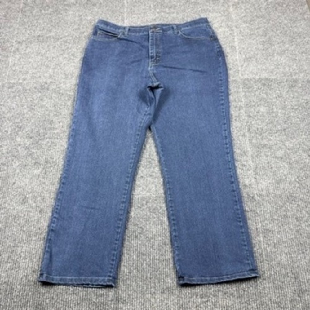 Lee Relaxed Fit Straight Leg Jeans Womens 18 Short Medium Wash Denim 3051867
